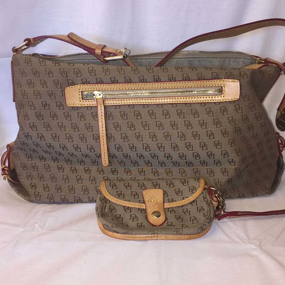 Dooney & Bourke Tan/Brown Shoulder Purse
